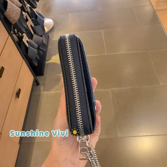 NWT Coach CAR26 Zip Card Case With Quilting In Dark Natural Multi - Picture 3 of 5